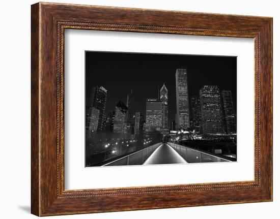 Chicago Lights BW-Steve Gadomski-Framed Photographic Print