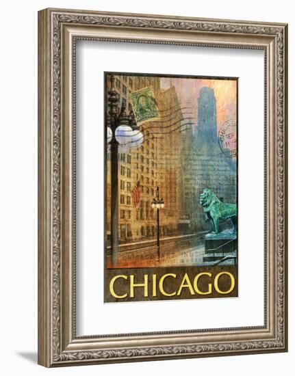 Chicago Lion-Chris Vest-Framed Art Print