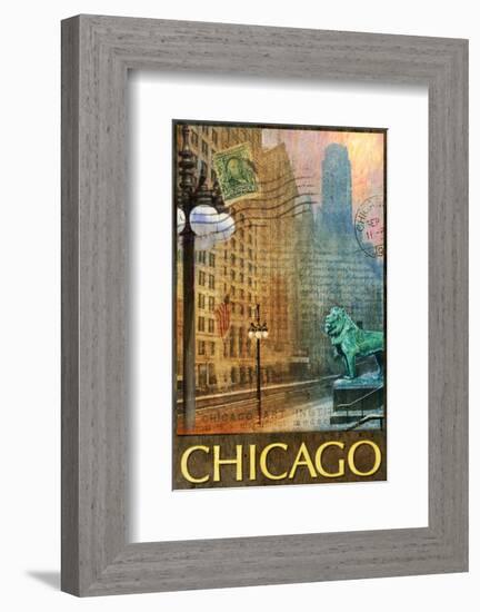 Chicago Lion-Chris Vest-Framed Art Print