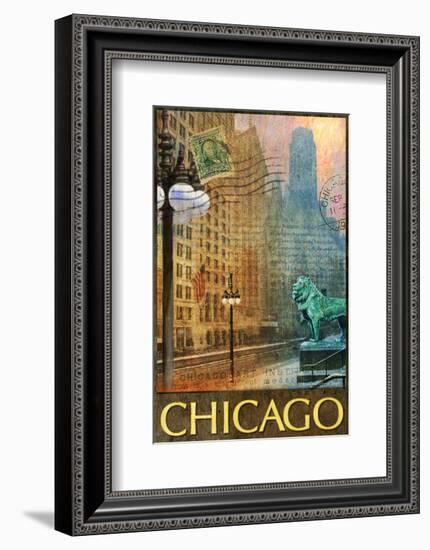 Chicago Lion-Chris Vest-Framed Art Print