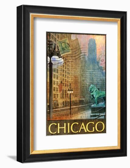 Chicago Lion-Chris Vest-Framed Art Print