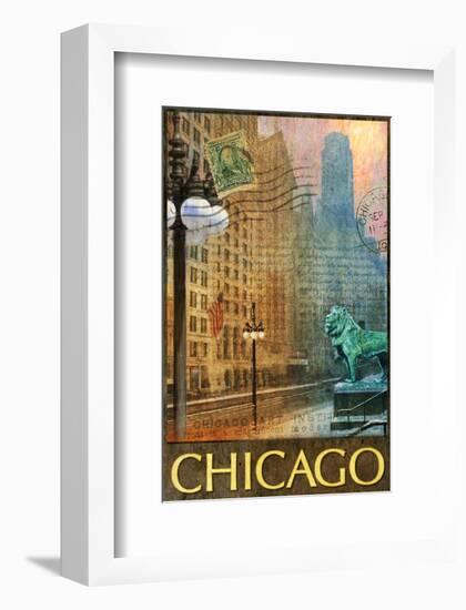 Chicago Lion-Chris Vest-Framed Art Print