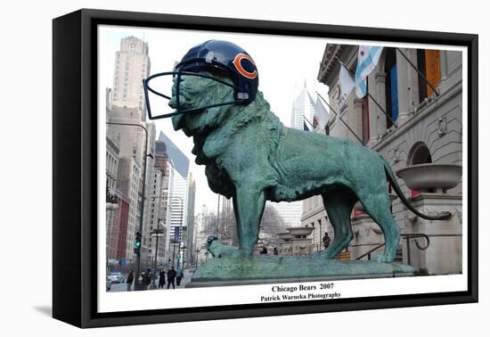 Chicago Lions In Chicago Bears Helmet-Patrick Warneka-Framed Premier Image Canvas