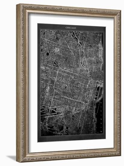Chicago Map-GI ArtLab-Framed Giclee Print