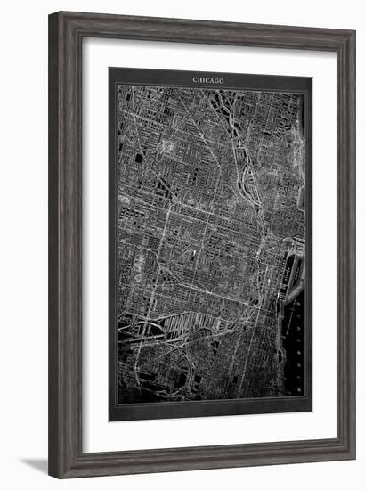 Chicago Map-GI ArtLab-Framed Giclee Print