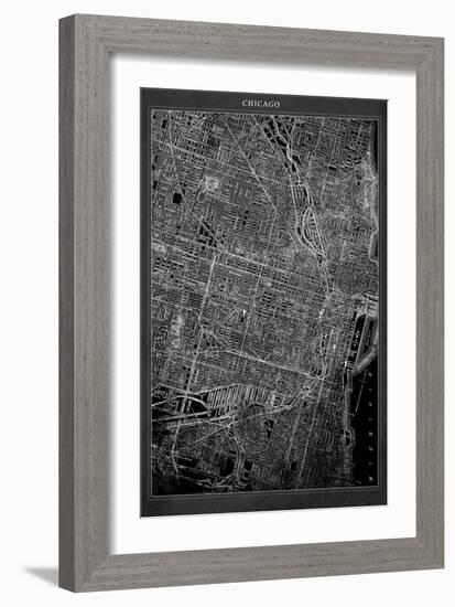 Chicago Map-GI ArtLab-Framed Giclee Print