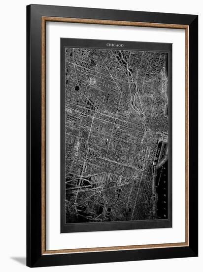 Chicago Map-GI ArtLab-Framed Giclee Print