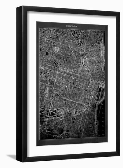 Chicago Map-GI ArtLab-Framed Giclee Print