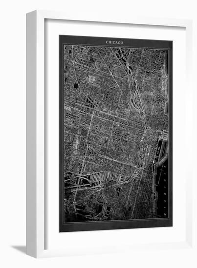 Chicago Map-GI ArtLab-Framed Giclee Print