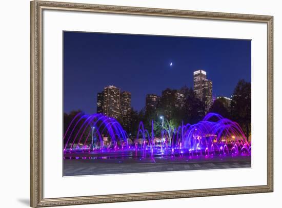 Chicago Moonlight-NjR Photos-Framed Giclee Print