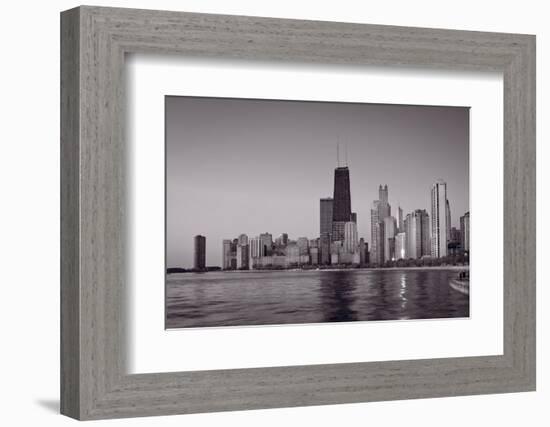 Chicago Morning BW-Steve Gadomski-Framed Photographic Print