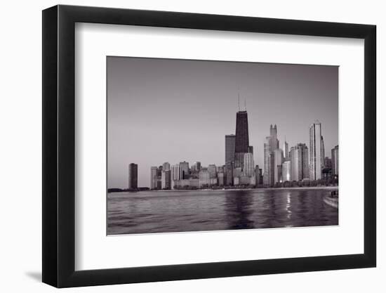 Chicago Morning BW-Steve Gadomski-Framed Photographic Print