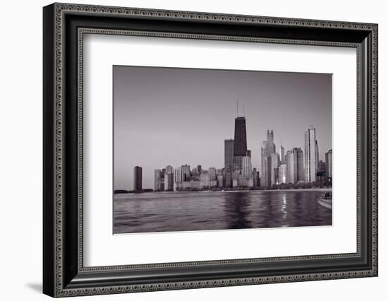 Chicago Morning BW-Steve Gadomski-Framed Photographic Print