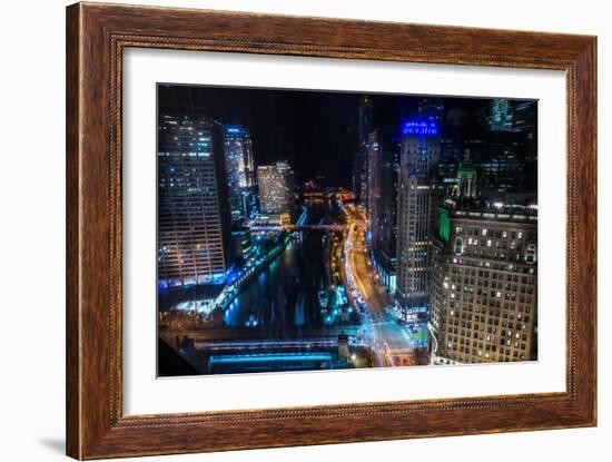 Chicago Nights-Bill Carson Photography-Framed Art Print