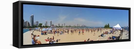 Chicago North Ave Volleyball Beach-Patrick Warneka-Framed Premier Image Canvas