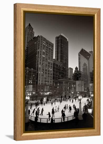 Chicago Park Skate BW-Steve Gadomski-Framed Premier Image Canvas