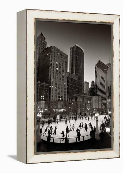 Chicago Park Skate BW-Steve Gadomski-Framed Premier Image Canvas