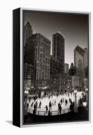 Chicago Park Skate BW-Steve Gadomski-Framed Premier Image Canvas