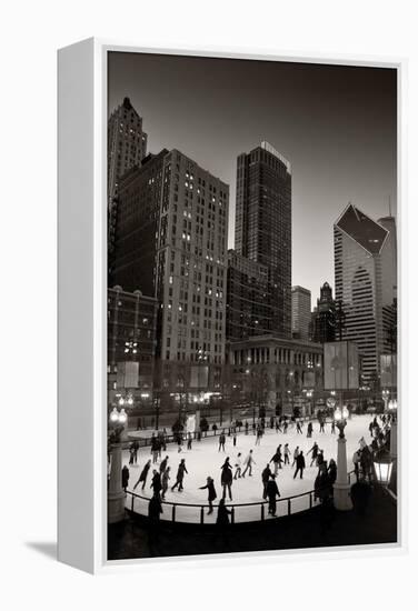 Chicago Park Skate BW-Steve Gadomski-Framed Premier Image Canvas