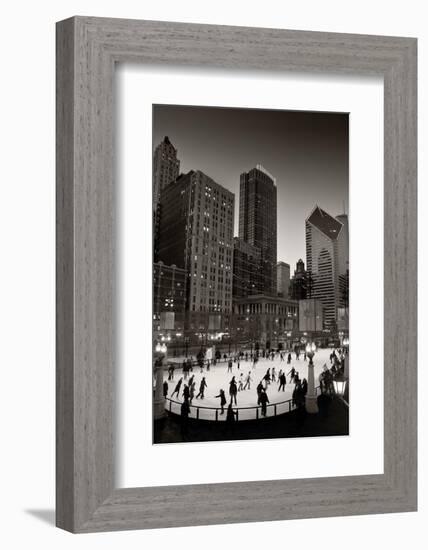 Chicago Park Skate BW-Steve Gadomski-Framed Photographic Print