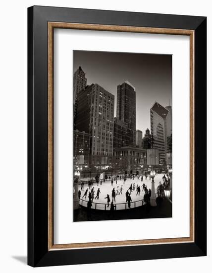 Chicago Park Skate BW-Steve Gadomski-Framed Photographic Print