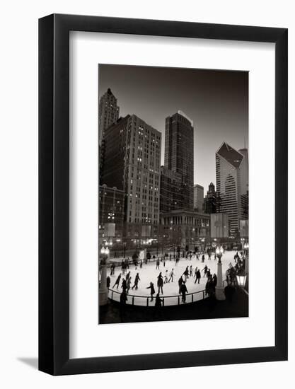 Chicago Park Skate BW-Steve Gadomski-Framed Photographic Print