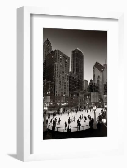 Chicago Park Skate BW-Steve Gadomski-Framed Photographic Print