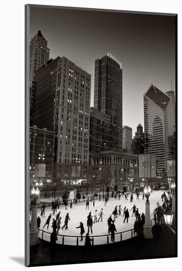 Chicago Park Skate BW-Steve Gadomski-Mounted Photographic Print
