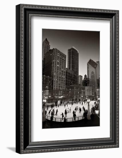 Chicago Park Skate BW-Steve Gadomski-Framed Photographic Print