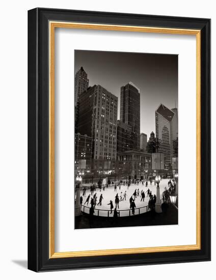 Chicago Park Skate BW-Steve Gadomski-Framed Photographic Print