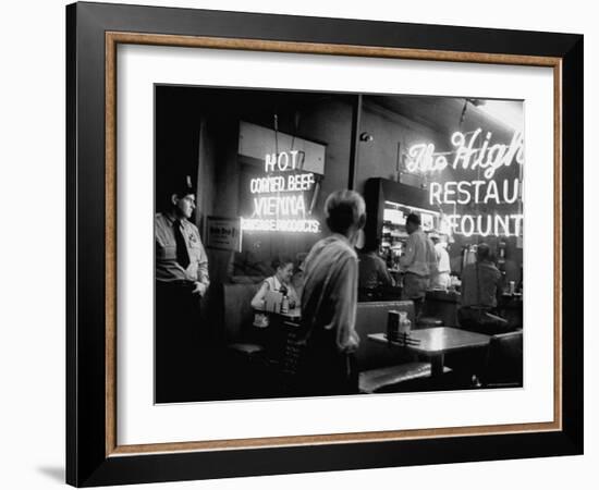 Chicago Police Investigating Crime in Slums-Fritz Goro-Framed Photographic Print