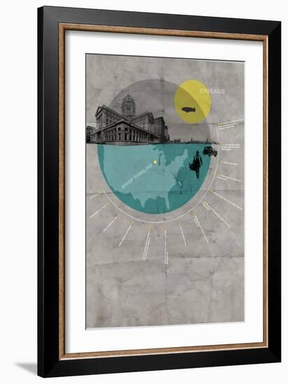 Chicago Poster-NaxArt-Framed Art Print