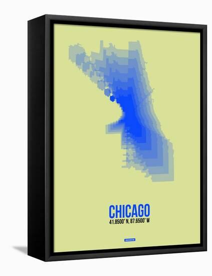 Chicago Radiant Map 1-NaxArt-Framed Stretched Canvas