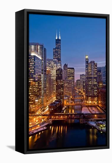 Chicago River City View-Steve Gadomski-Framed Premier Image Canvas