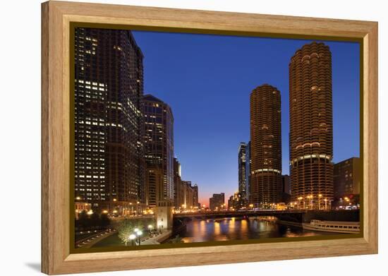 Chicago River Dusk I-Larry Malvin-Framed Premier Image Canvas