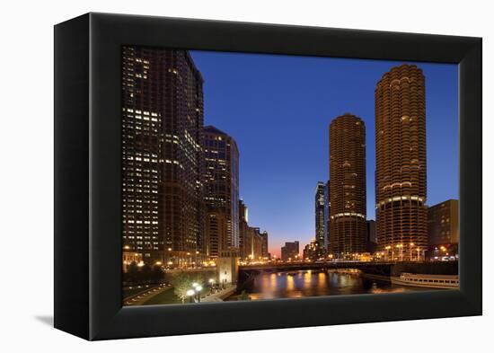 Chicago River Dusk I-Larry Malvin-Framed Premier Image Canvas