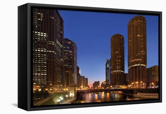 Chicago River Dusk I-Larry Malvin-Framed Premier Image Canvas