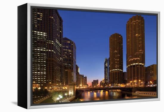 Chicago River Dusk I-Larry Malvin-Framed Premier Image Canvas