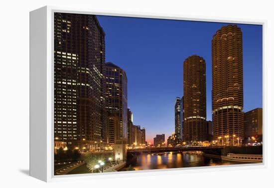 Chicago River Dusk I-Larry Malvin-Framed Premier Image Canvas