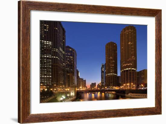 Chicago River Dusk I-Larry Malvin-Framed Photographic Print