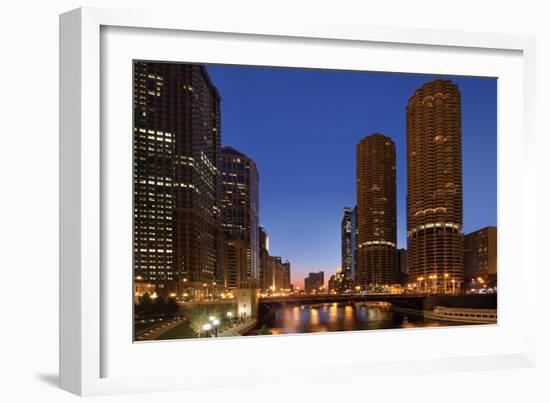 Chicago River Dusk I-Larry Malvin-Framed Photographic Print