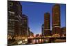 Chicago River Dusk I-Larry Malvin-Mounted Photographic Print