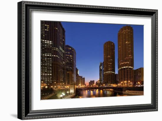 Chicago River Dusk I-Larry Malvin-Framed Photographic Print