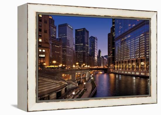 Chicago River Dusk II-Larry Malvin-Framed Premier Image Canvas