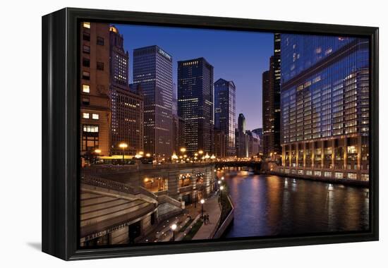 Chicago River Dusk II-Larry Malvin-Framed Premier Image Canvas