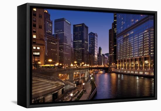 Chicago River Dusk II-Larry Malvin-Framed Premier Image Canvas