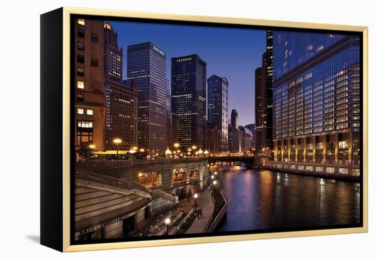 Chicago River Dusk II-Larry Malvin-Framed Premier Image Canvas