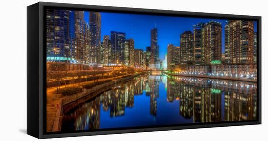 Chicago River East-Steve Gadomski-Framed Stretched Canvas