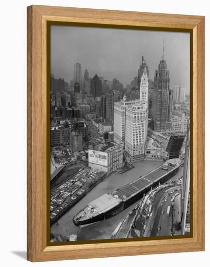 Chicago River Marine Angel-null-Framed Premier Image Canvas