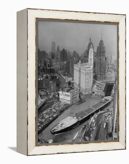 Chicago River Marine Angel-null-Framed Premier Image Canvas